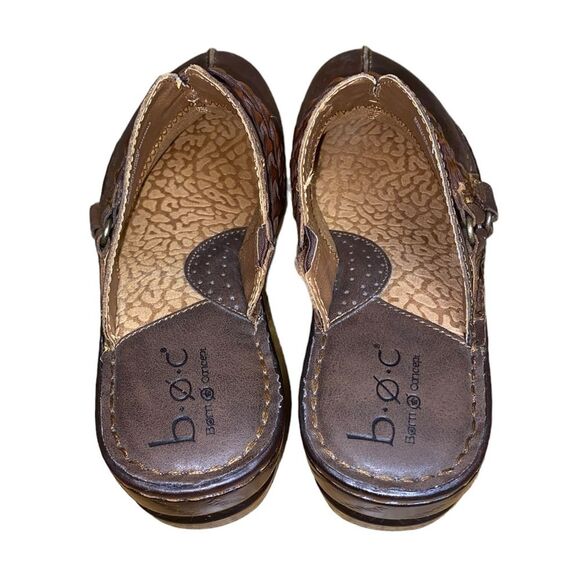 B.O.C Born Concept Size 7 Elvie Brown Braided Strap Slip On Mules - Picture 3 of 4
